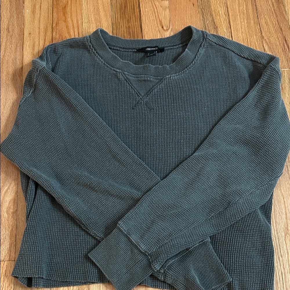 Gray Women's crop top Sweater